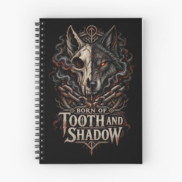 Item preview, Born of Tooth and Shadow – Norse Wolf Skull Viking Rune Art designed and sold by R3XFORGE.