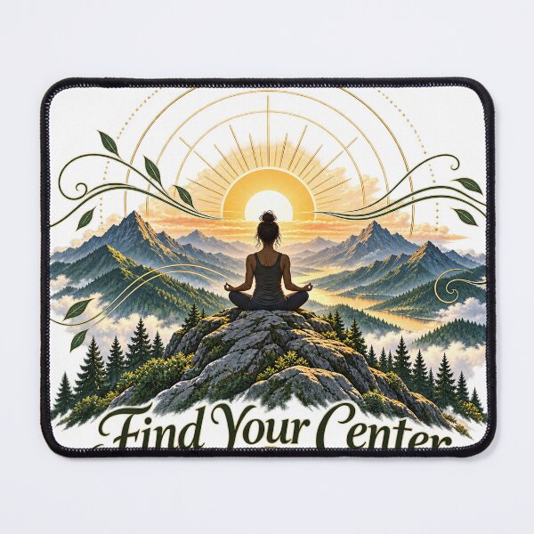 Item preview, Find Your Center – Mountain Mindfulness Design designed and sold by A Light Worker.
