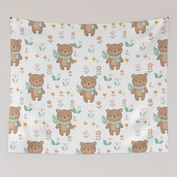 Item preview, Cute Bear Seamless Pattern designed and sold by prapapon.