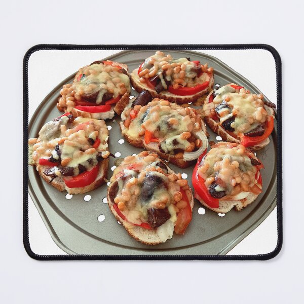 Item preview, Mini Toast Pizza with Baked Beans Food Photography designed and sold by Bambledriel.