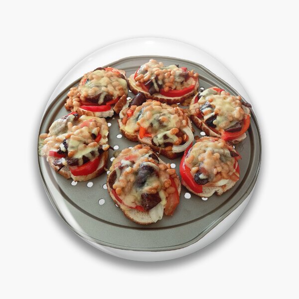 Item preview, Mini Toast Pizza with Baked Beans Food Photography designed and sold by Bambledriel.
