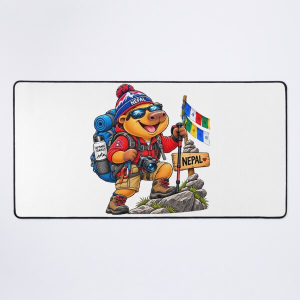 Item preview, Cute Nepal Capybara Himalayan Hiker designed and sold by CapybaraTravels.