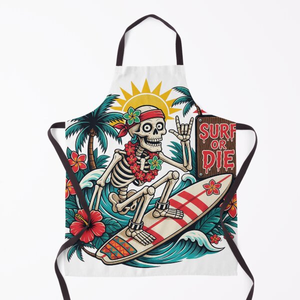 Item preview, Retro surfing skeleton designed and sold by DVerse Studio.