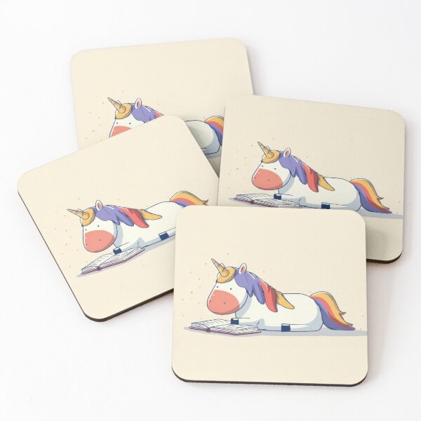 Item preview, Playful unicorn reading a book designed and sold by anytka.