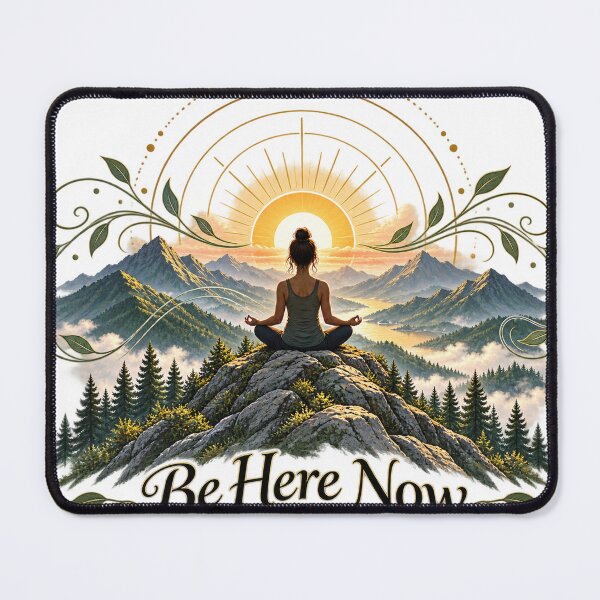 Item preview, Be Here Now – Mountain Meditation Design designed and sold by A Light Worker.