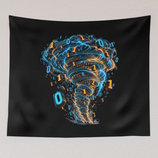 Item preview, Binary Storm – Digital Data Tornado designed and sold by Kicor.