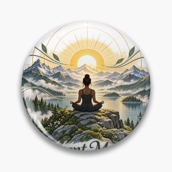 Item preview, present Moment – Alpine Meditation Scene designed and sold by A Light Worker.