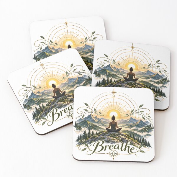 Item preview, Breathe – Mindful Mountain Meditation designed and sold by A Light Worker.