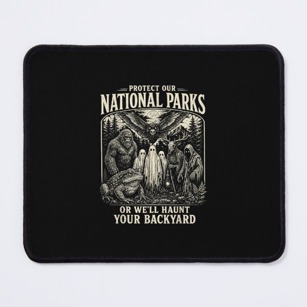 Item preview, Protect Our National Parks Cryptid Sasquatch Halloween Men designed and sold by MatherFisher.