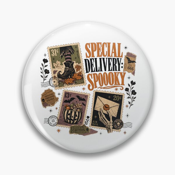 Item preview, Special Delivery Spooky - Retro Halloween Postal Shirt designed and sold by JoyfullyOffbeat.