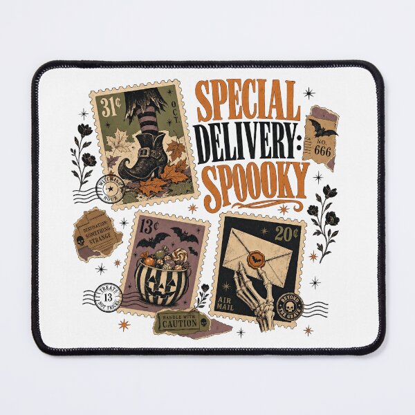 Item preview, Special Delivery Spooky - Retro Halloween Postal Shirt designed and sold by JoyfullyOffbeat.