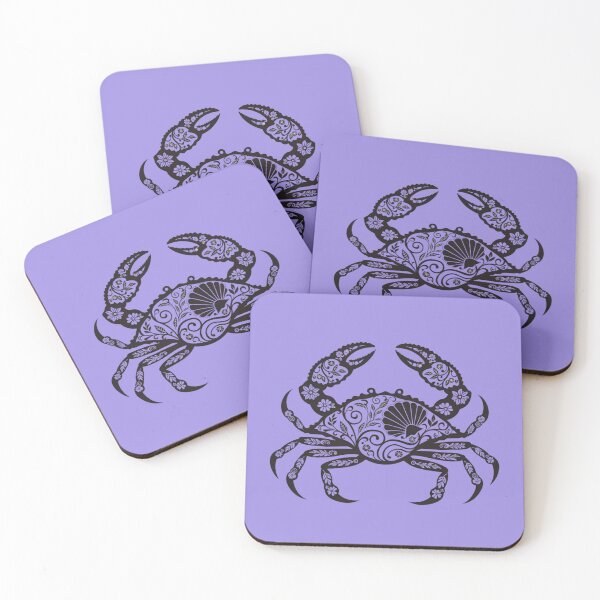 Item preview, Floral Crab – Black and White Botanical Ocean Animal Art designed and sold by Mousy17.