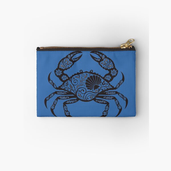 Item preview, Floral Crab – Black and White Botanical Ocean Animal Art designed and sold by Mousy17.