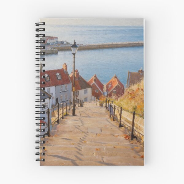 Item preview, Whitby North Yorkshire - Autumn Harbour Print - Yorkshire Coastal Wall Art - A3 A4 A5 designed and sold by QuietCanvasArtworks.