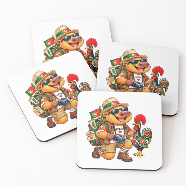 Item preview, Cute Portugal Capybara with Barcelos Rooster designed and sold by CapybaraTravels.