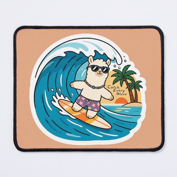 Item preview, Cute Alpaca Surfer – Catch Every Wave Surfing Gift designed and sold by Isliath.