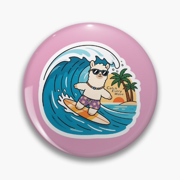 Item preview, Cute Alpaca Surfer – Catch Every Wave Surfing Gift designed and sold by Isliath.