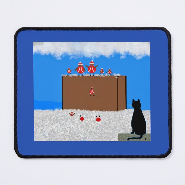 Item preview, Robins playing in the snow designed and sold by Elaine M Hayward .