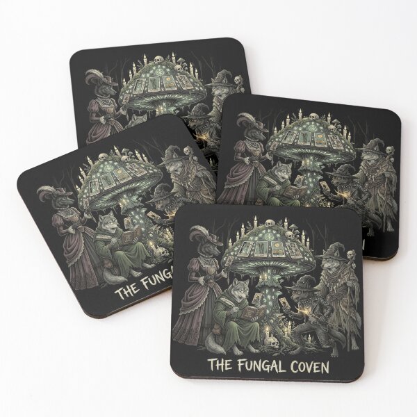 Item preview, The Fungal Coven – Gothic Wolf Witch Mushroom Tarot designed and sold by printedartgoods.