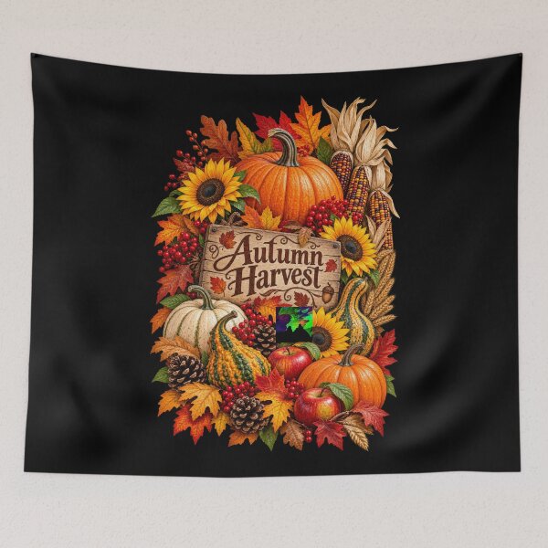 Item preview, Autumn Harvest-Pumpkin Sunflower Corn Fall Foliage designed and sold by RockitBaby.