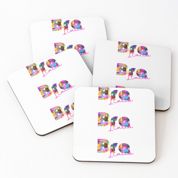 Item preview, Bra, Cuneo, Italia, colorful typography design for travellers designed and sold by Wanderful-roads.