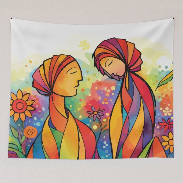 Artikelvorschau, Buntglas-Frauen – Farbenfrohe Boho-Kunst entworfen und verkauft von photossmirnov.
