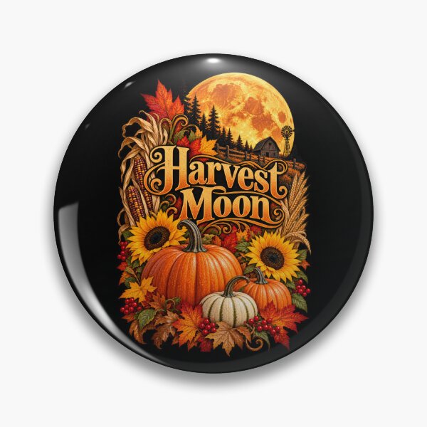 Item preview, Harvest Moon Autumn-Pumpkin Fall Harvest Landscape designed and sold by RockitBaby.