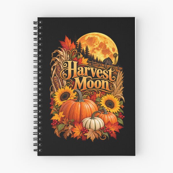 Item preview, Harvest Moon Autumn-Pumpkin Fall Harvest Landscape designed and sold by RockitBaby.