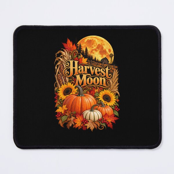 Item preview, Harvest Moon Autumn-Pumpkin Fall Harvest Landscape designed and sold by RockitBaby.