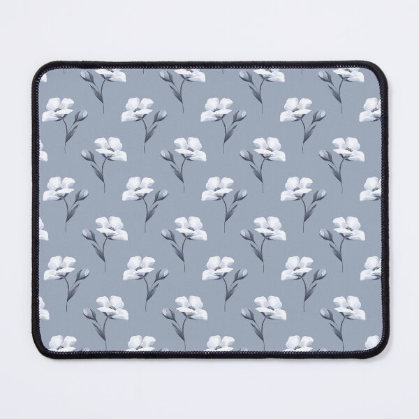 Item preview, Slate Blue Elegant Botanical Wildflower Pattern designed and sold by ​Jyoti Digital Artist.