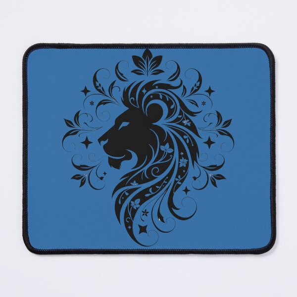 Item preview, Ornamental Leo Zodiac Lion – Mystical Floral Celestial Black Art designed and sold by Mousy17.