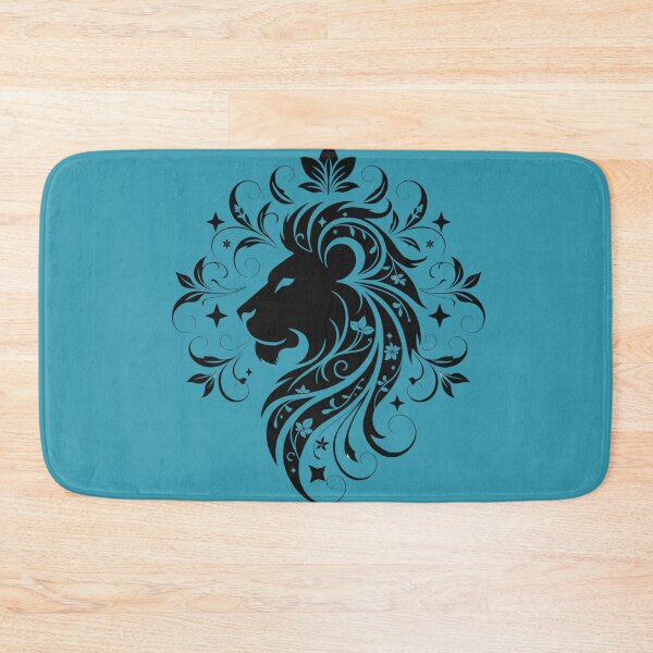 Item preview, Ornamental Leo Zodiac Lion – Mystical Floral Celestial Black Art designed and sold by Mousy17.