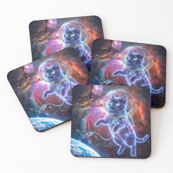 Item preview, Ghost Cat Astronaut Cosmic Nebula Explorer designed and sold by Ghostlycats2026.