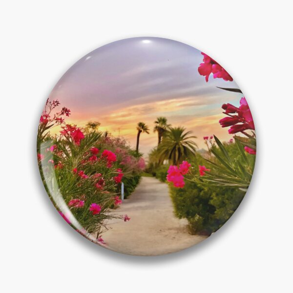 Item preview, Pink Floral Sunset Pathway designed and sold by lokajumart.