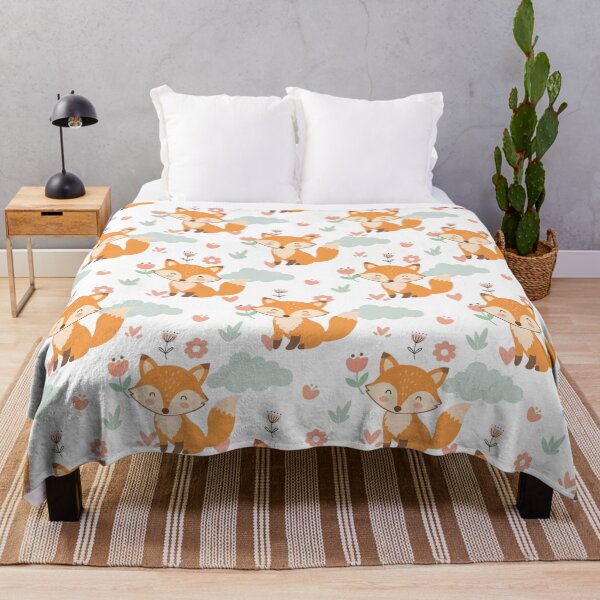 Item preview, Cute Fox Seamless Pattern Vector Floral Background designed and sold by prapapon.