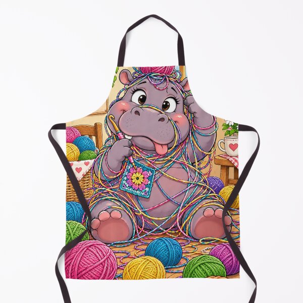 Item preview, Lady Hippo and her hook designed and sold by PIERREetMAILLES.