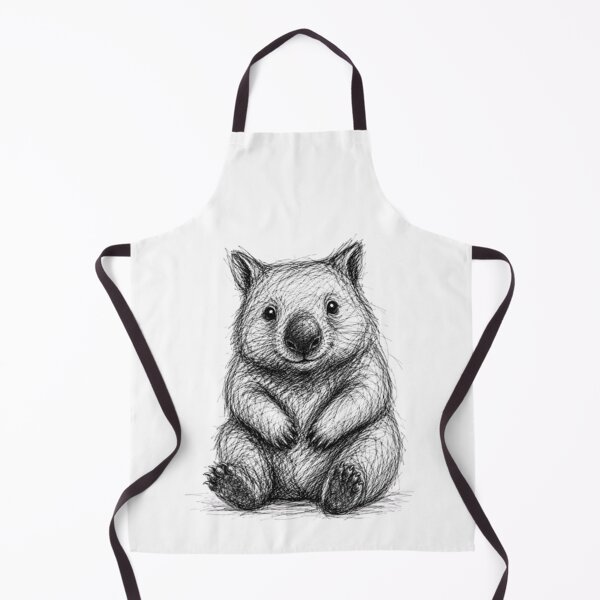 Item preview, Sitting Friendly Wombat SKETCH designed and sold by BRETT'S ART STUDIO.