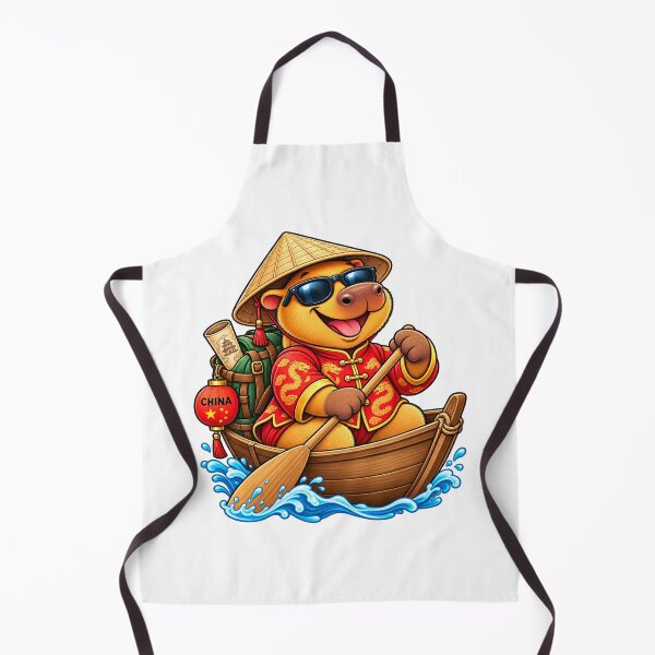 Item preview, Cute Chinese Capybara Rowing in China designed and sold by CapybaraTravels.