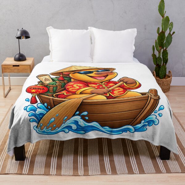 Item preview, Cute Chinese Capybara Rowing in China designed and sold by CapybaraTravels.