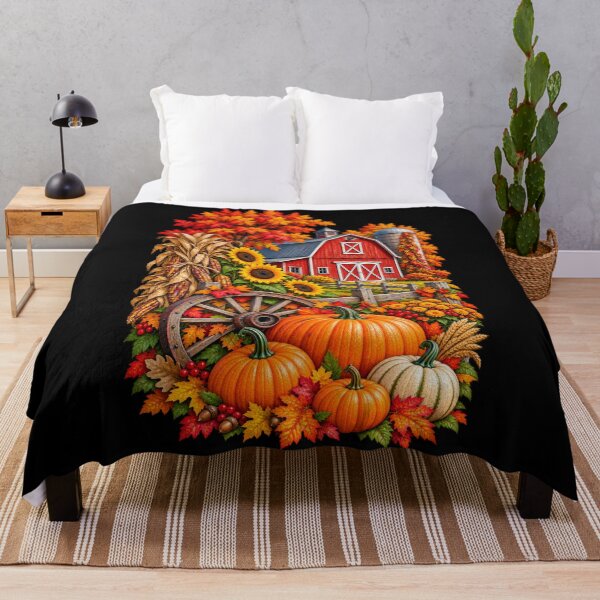 Item preview, Red Barn in Autumn-Fall Farm Landscape designed and sold by RockitBaby.