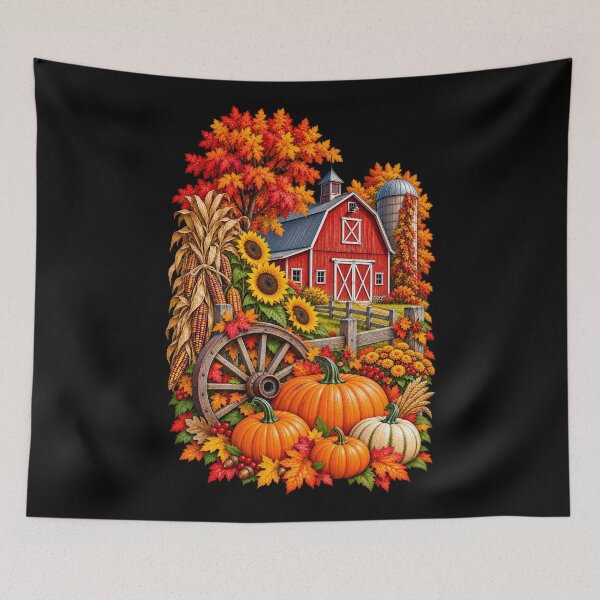 Item preview, Red Barn in Autumn-Fall Farm Landscape designed and sold by RockitBaby.