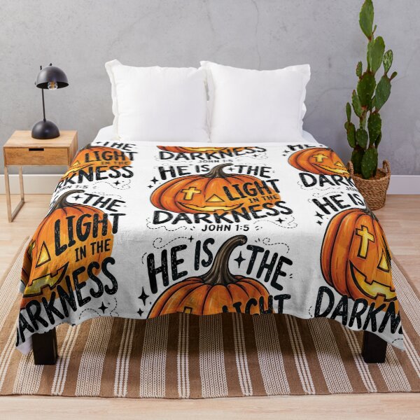 Item preview, He Is the Light Christian Pumpkin Fall Scripture designed and sold by RDGNR.