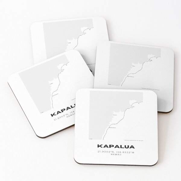 Item preview, Kapalua Maui Map | Minimalist West Maui Coastal Location Design designed and sold by RM-Journey.