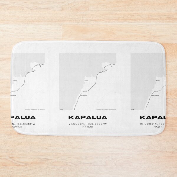Item preview, Kapalua Maui Map | Minimalist West Maui Coastal Location Design designed and sold by RM-Journey.