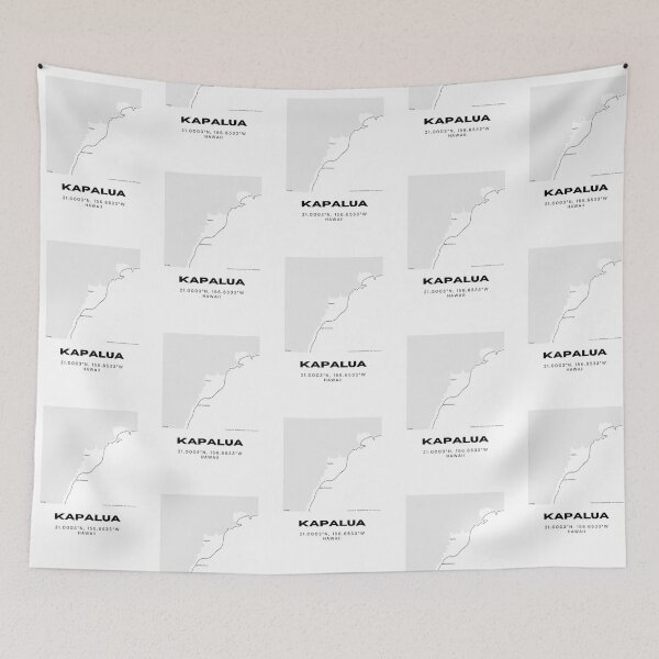 Item preview, Kapalua Maui Map | Minimalist West Maui Coastal Location Design designed and sold by RM-Journey.