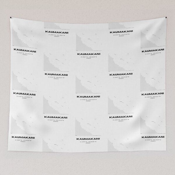 Item preview, Kaumakani Kauai Map | Minimalist West Kauai Hawaii Location Design designed and sold by RM-Journey.