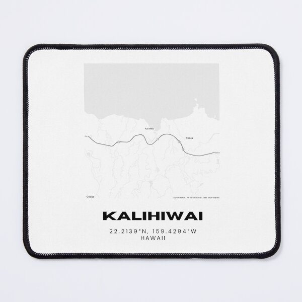 Item preview, Kalihiwai Kauai Map | Minimalist North Shore Hawaii Location Design designed and sold by RM-Journey.