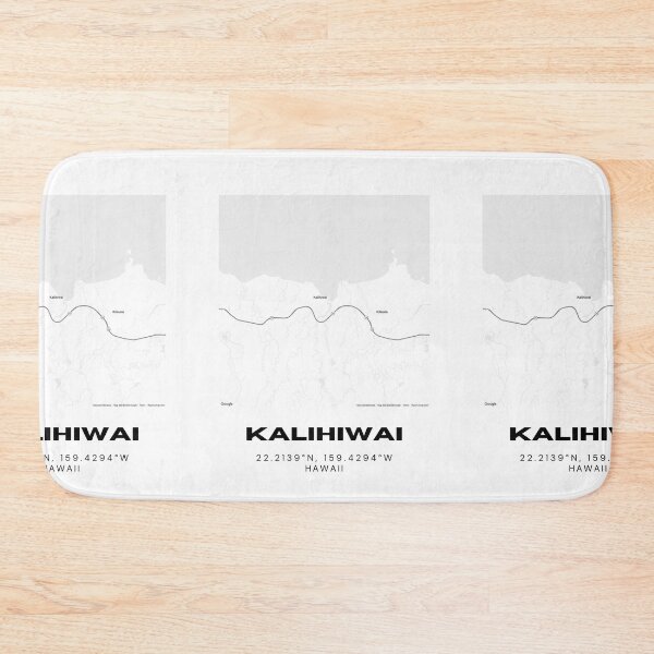 Item preview, Kalihiwai Kauai Map | Minimalist North Shore Hawaii Location Design designed and sold by RM-Journey.