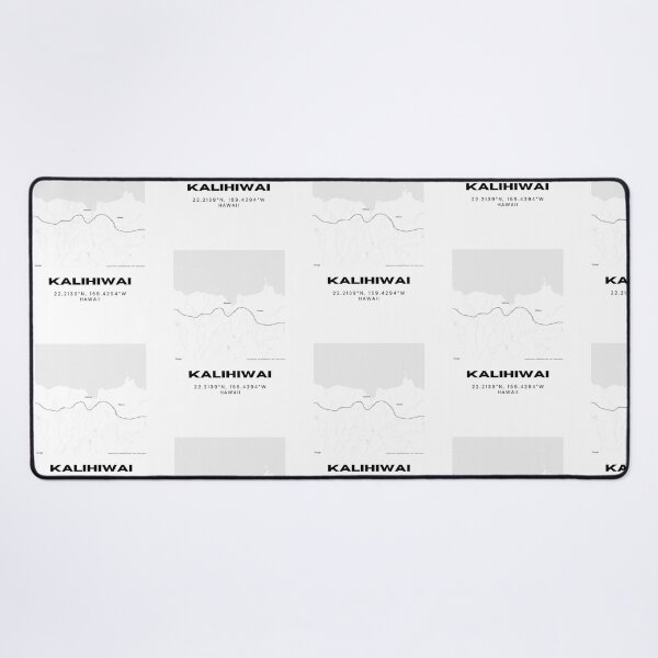 Item preview, Kalihiwai Kauai Map | Minimalist North Shore Hawaii Location Design designed and sold by RM-Journey.