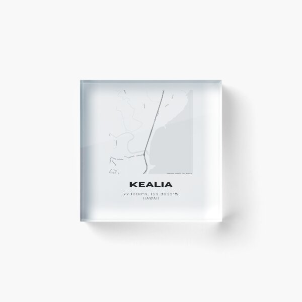 Artikelvorschau, Kealia Kauai Karte | Minimalistisches Standortdesign in Ost-Kauai, Hawaii entworfen und verkauft von RM-Journey.